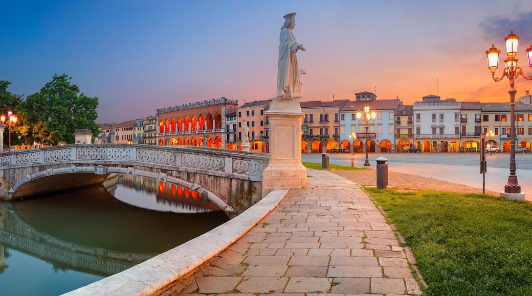 Padua. Panoramic cityscape image of Padua, Italy with Prato della Valle square during sunset.