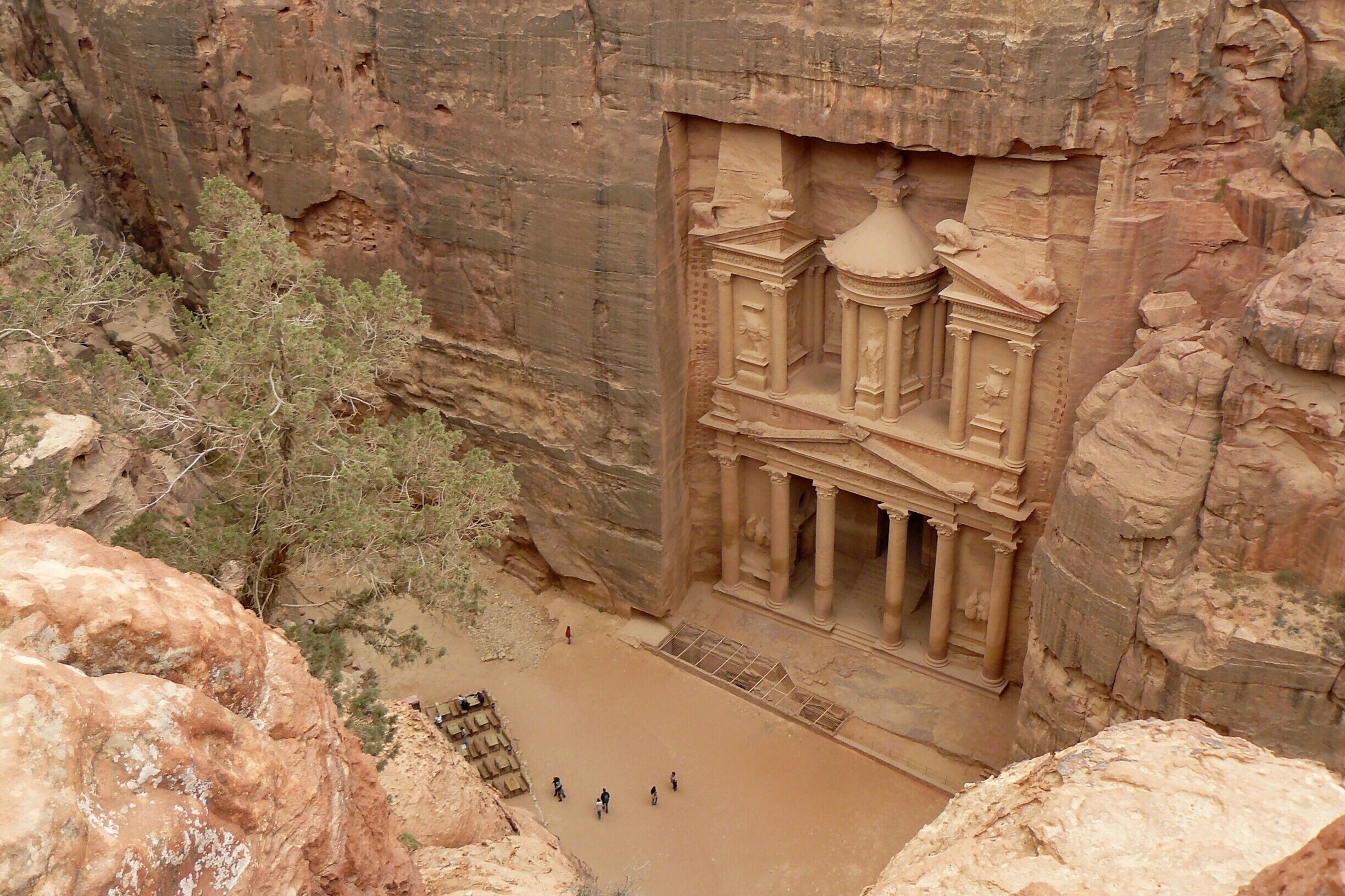 When in Petra, hike above the Royal Tombs to enjoy the view of the Treasury 