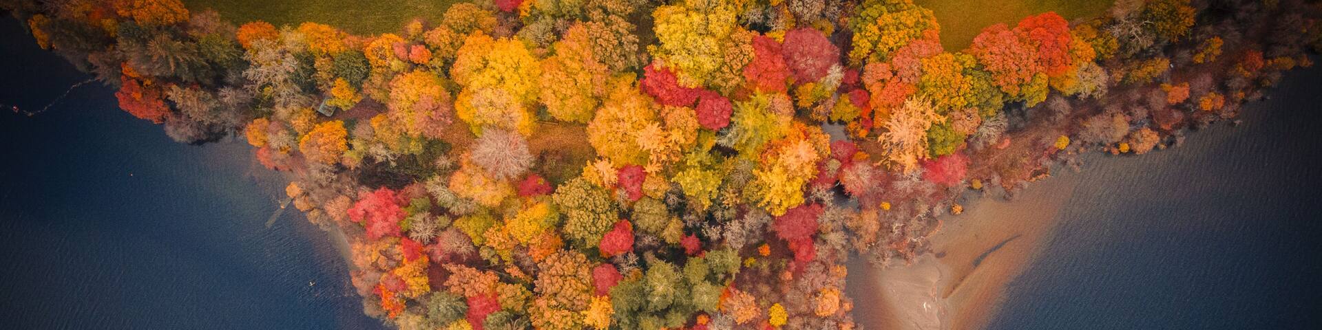 Acharn, Perthshire, Scotland. Drone view. Loch Tay.