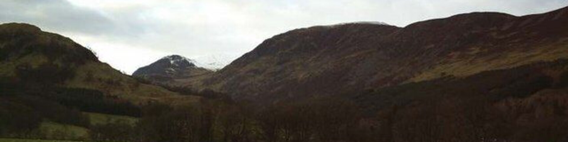 Fields in front of the East entrance to Glen Lyon.