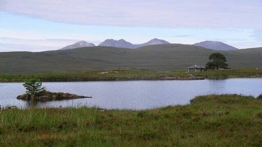 Home Loch. Looking W, with a distant view of An Teallach