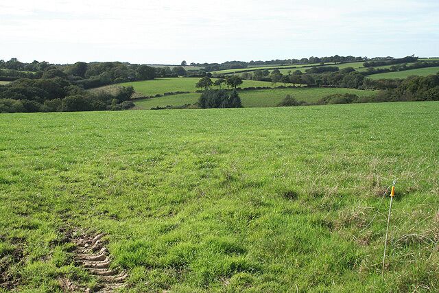Oakford: above the Iron Mill Stream. Looking west towards Hurlsdon Moor