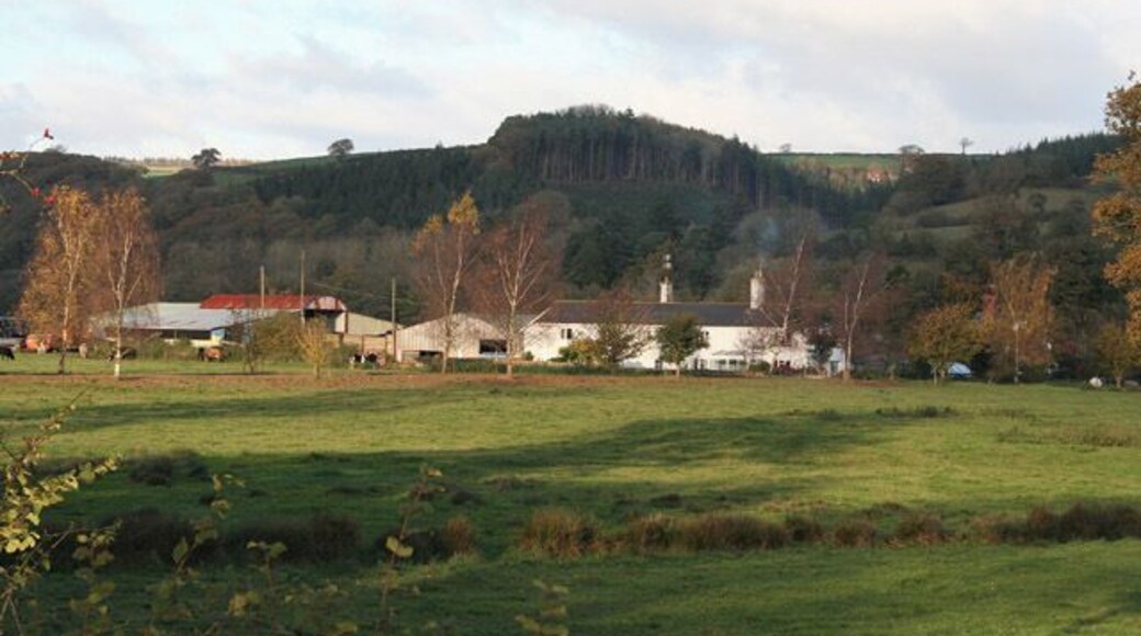 Washfield: Marsh Farm. In the Exe valley. A converted watermill stands by the farm buildings, now a residence