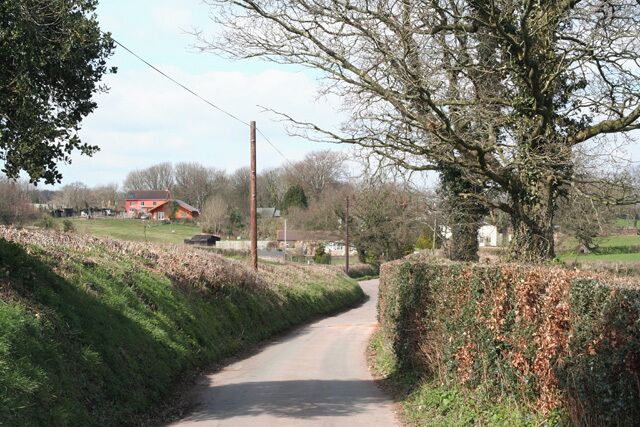 Burlescombe: north to Old Beat and Gipsy Town. On the old way from Five Fords to White Ball and Wellington