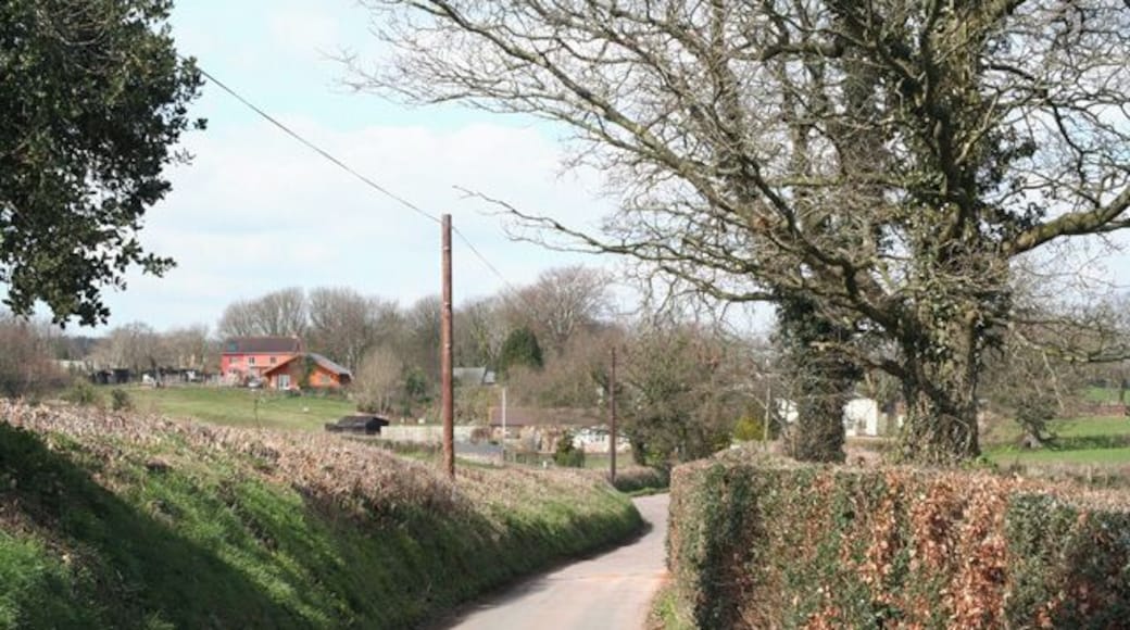 Burlescombe: north to Old Beat and Gipsy Town. On the old way from Five Fords to White Ball and Wellington