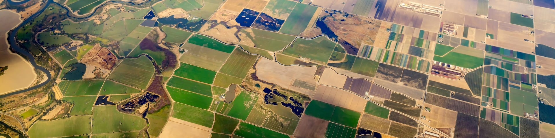 Aerial view of the San Joaquin River National Wildlife Refuge, Stanislaus County