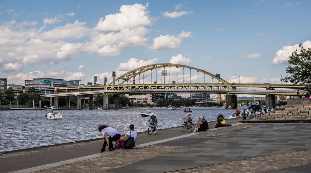 This is in Point State Park, Pittsburgh, Pennsylvania, USA. Great place to relax and enjoy the good view of the river and bridges along the river. This is a good place to also do outdoor activities.