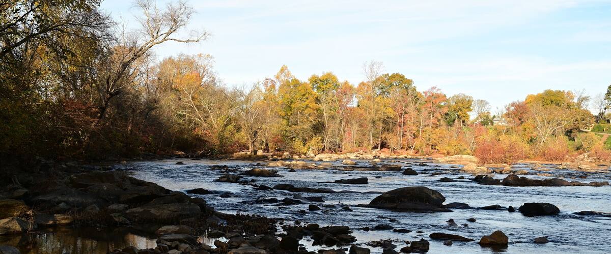 Falmouth Crossing on the North Bank of the Rappahannock River in Virginia, USA.