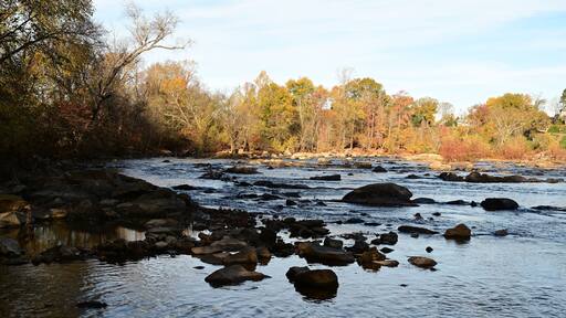 Falmouth Crossing on the North Bank of the Rappahannock River in Virginia, USA.