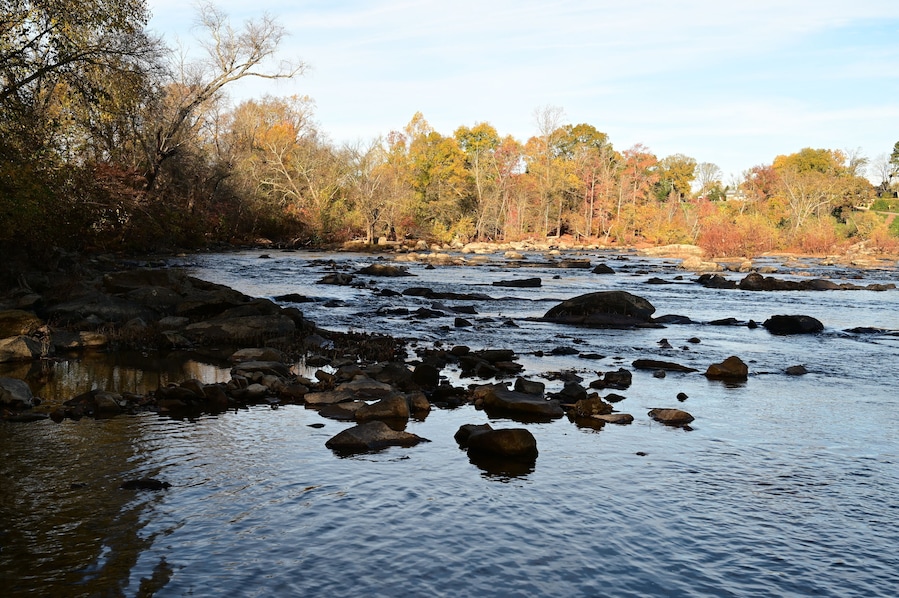 Falmouth Crossing on the North Bank of the Rappahannock River in Virginia, USA.