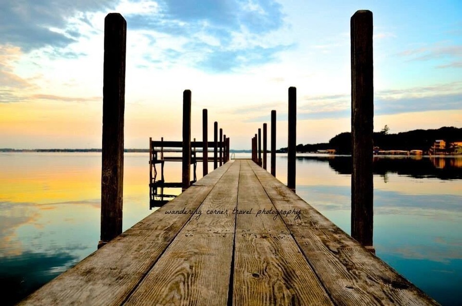 One amazing early morning shot of Lake Okoboji. #architecture #goldenhour