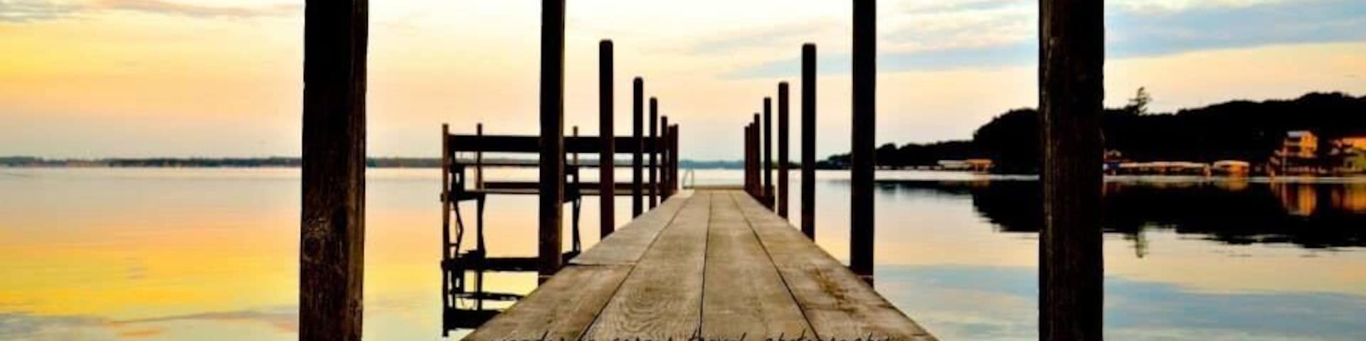 One amazing early morning shot of Lake Okoboji. #architecture #goldenhour