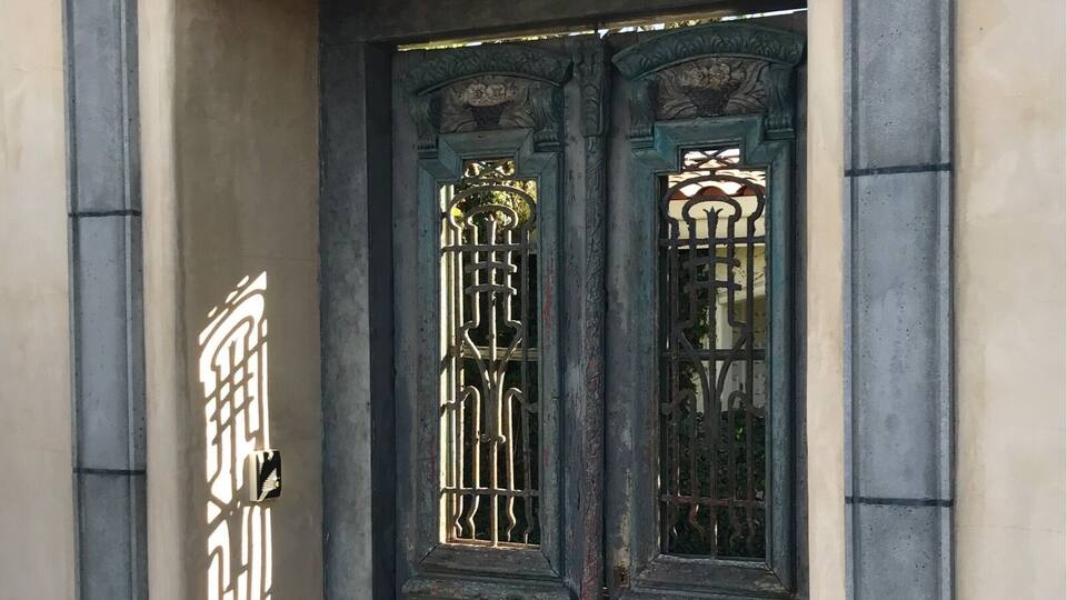 One of the many fascinating doors to hideaways in Palm Springs