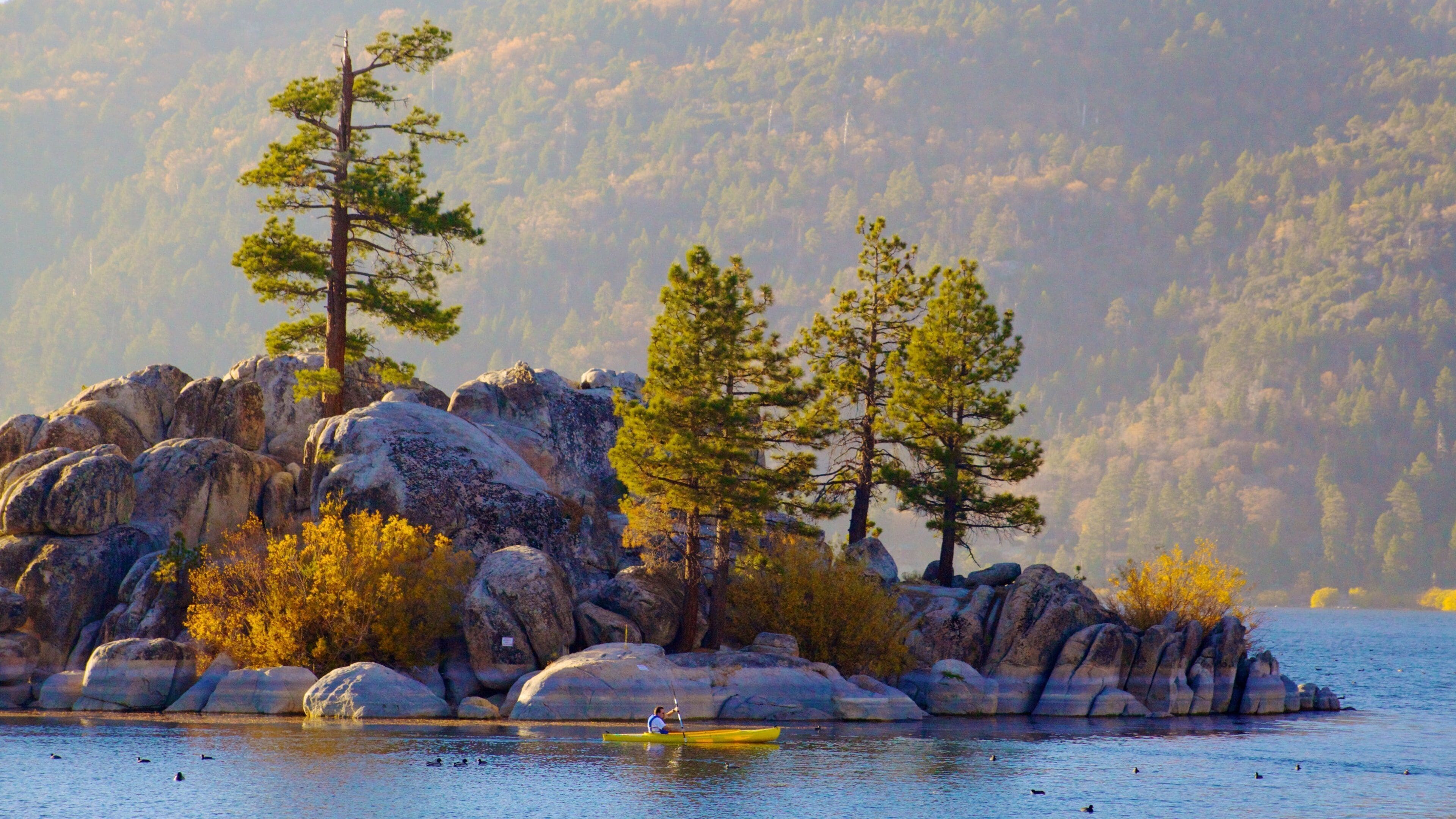 Palm Springs mit einem See oder Wasserstelle, Berge und Landschaften