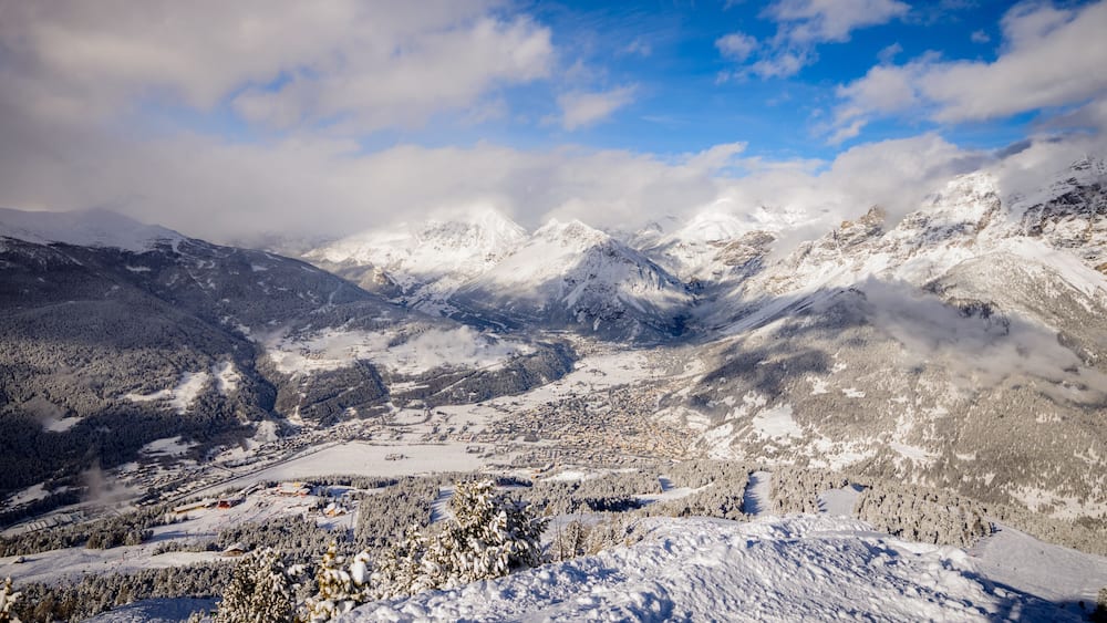 Alps landscape in Bormio, Italy