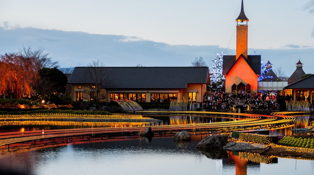 Panorama from Nabana no Sato park in Japan