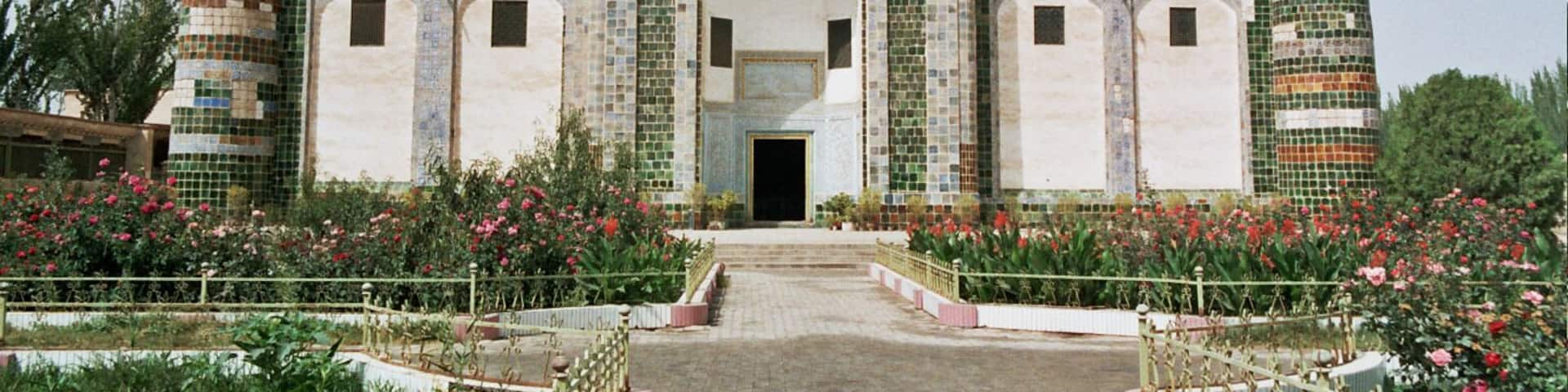 The Aba Khoja Mausoleum is the holiest muslim site in Xinjiang, China. It is located some 5 km north-east from the centre of Kashgar. The building was initially built in 1640.