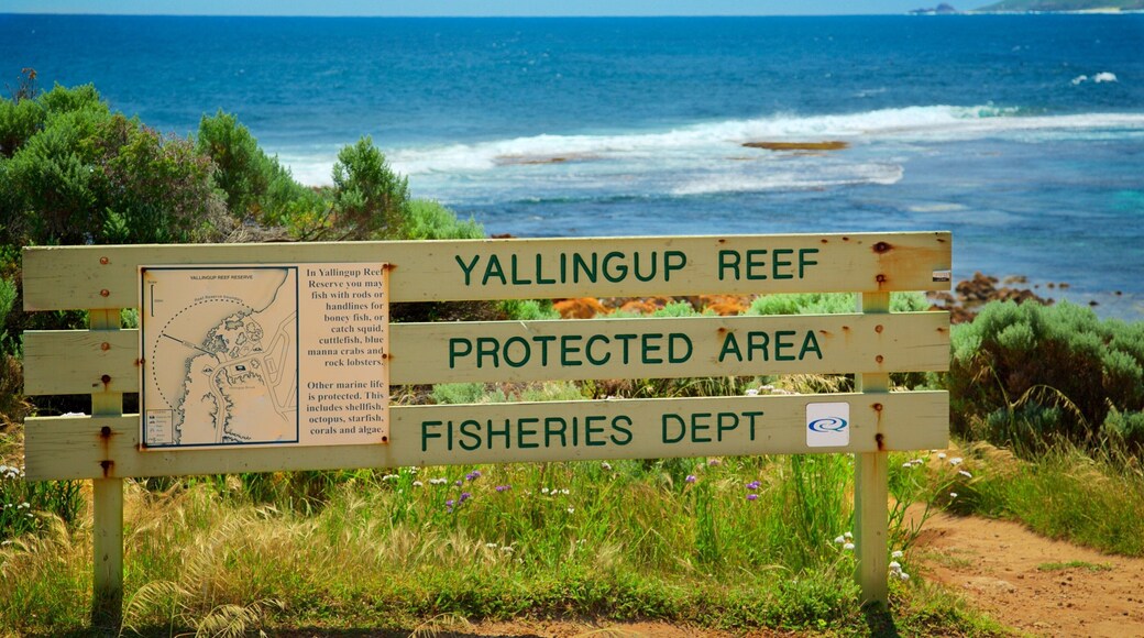 Thị trấn Yallingup trong đó bao gồm bờ biển lởm chởm và biển hiệu