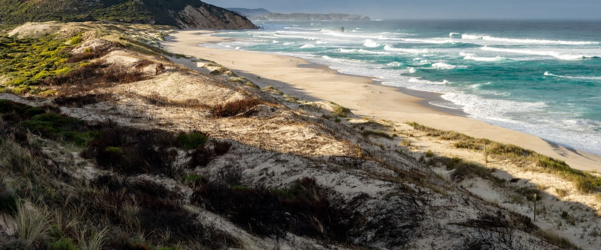 Beautiful Mandalay Beach in Western Australia in a gorgeous morning with nobody