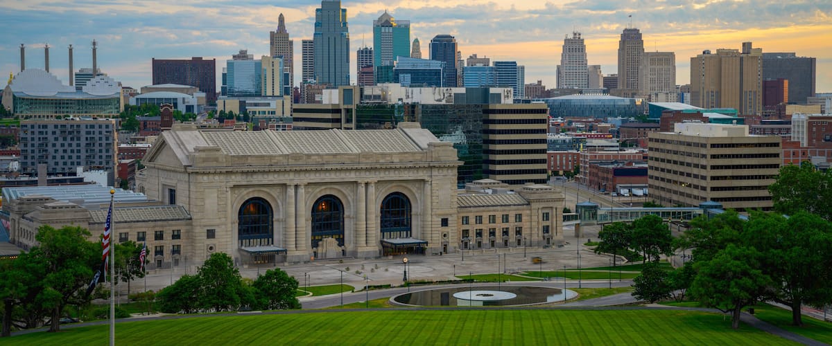 Kansas City Missouri Skyline at Sunrise