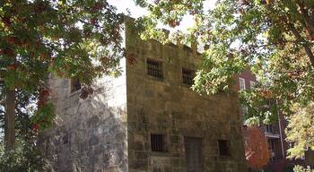 In 1807, the Superior Court of Greene County recommended that a substantial jail be built. The "rock gaol" is the product of that request. Built of granite from a local quarry, the walls are 2 feet thick. It is the oldest standing masonry jail in Georgia.