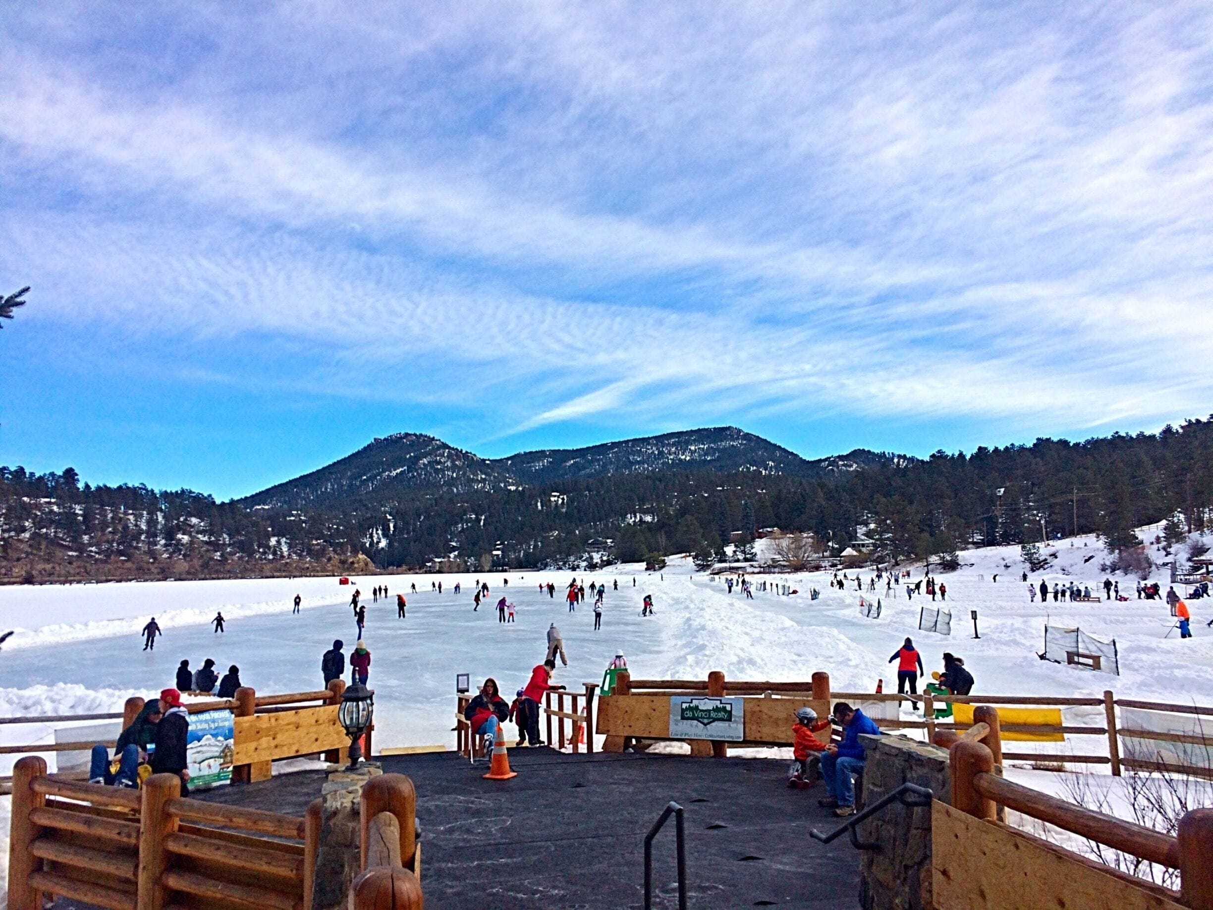 Pond hockey on Evergreen Lake 
#colorado #hockey #winter #denver  