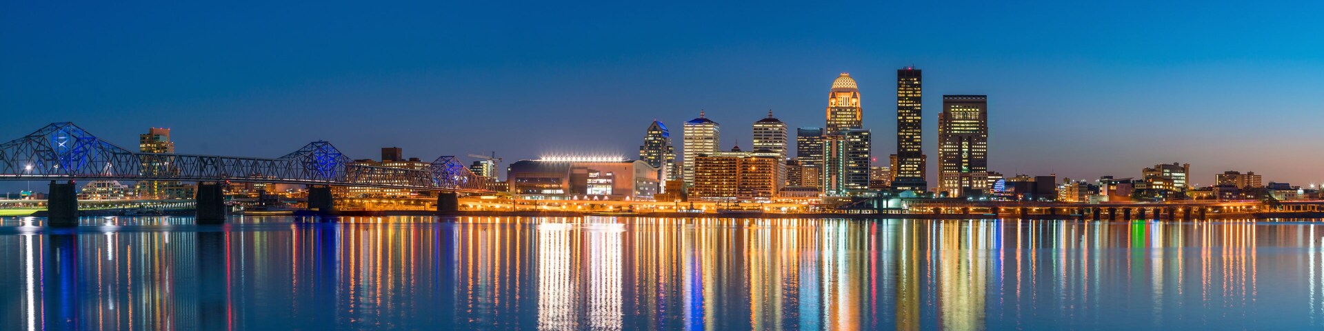 View of Skyline downtown Louisville
