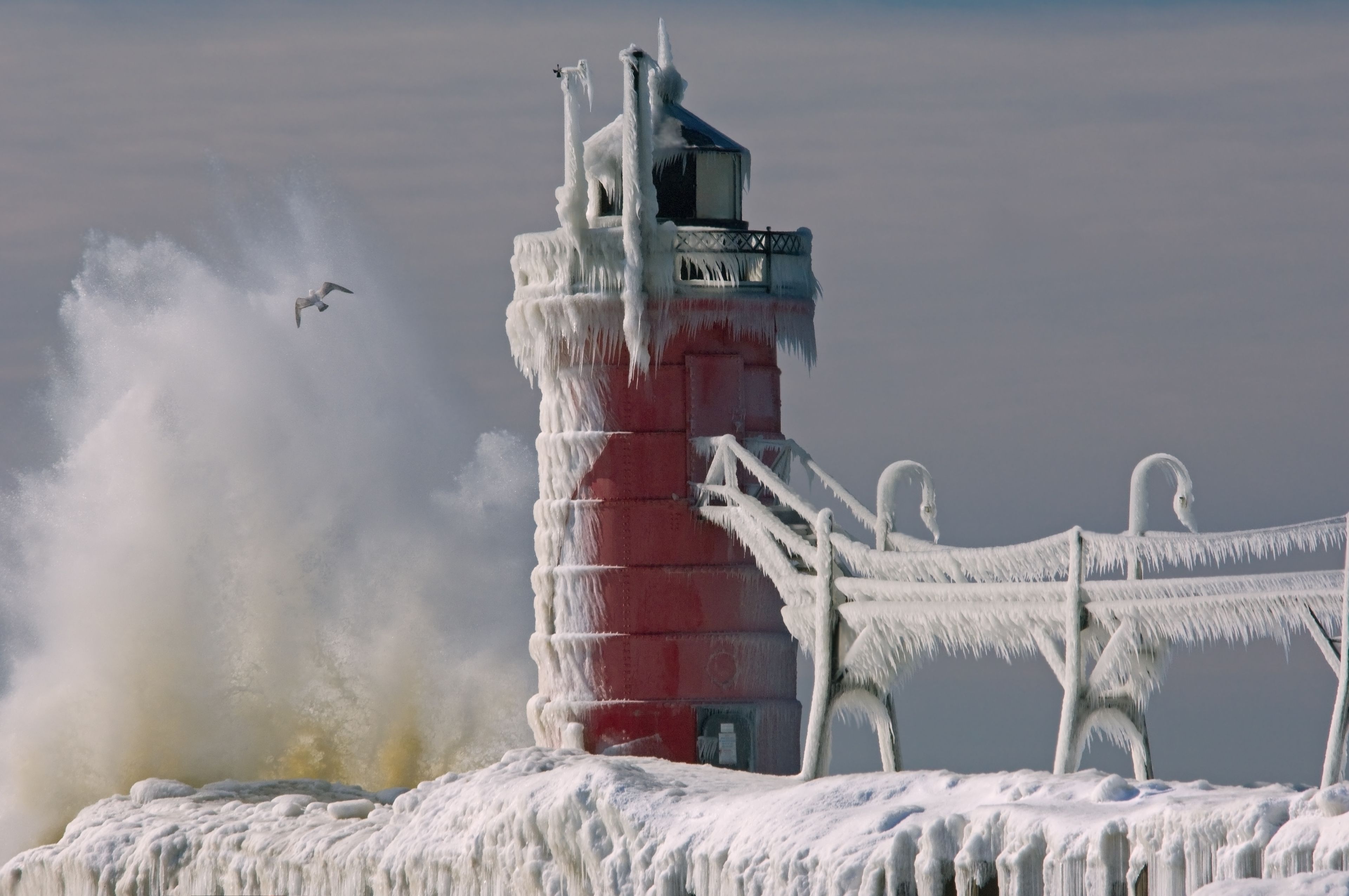 South Haven Lighthouse Winter