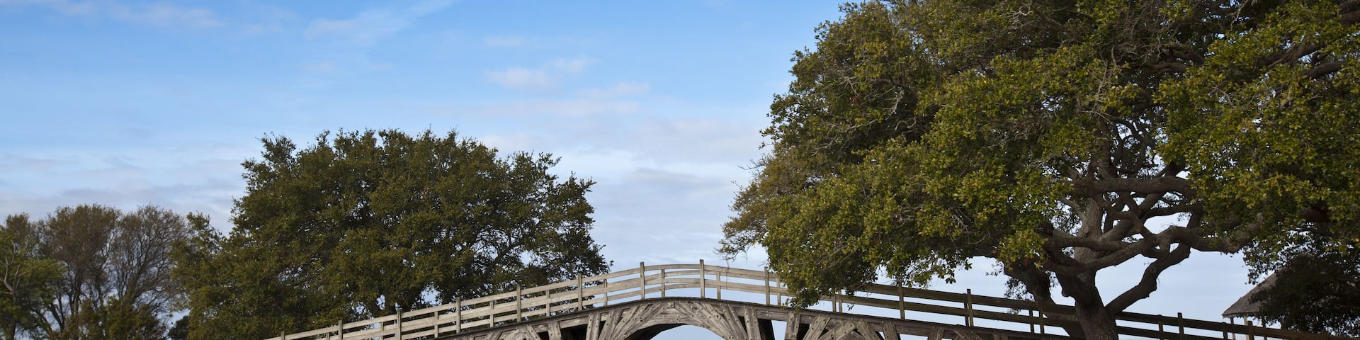 The footbridge in Corolla, North Carolina is on the national register of historic places.