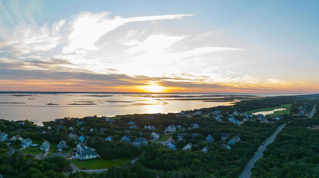 Aerial twilight photo Corolla North Carolina USA