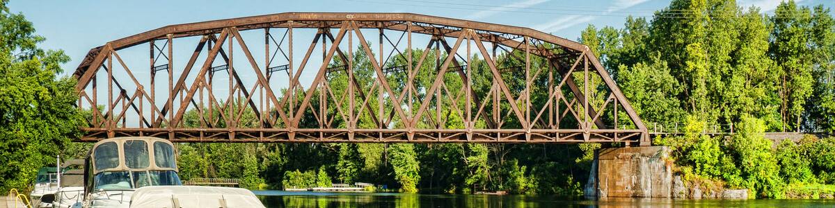 View of the Oneida River in Brewerton, New York