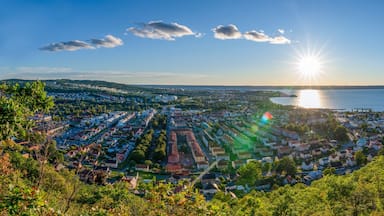 Panorama Sunset view from above of Huskvarna Skyline