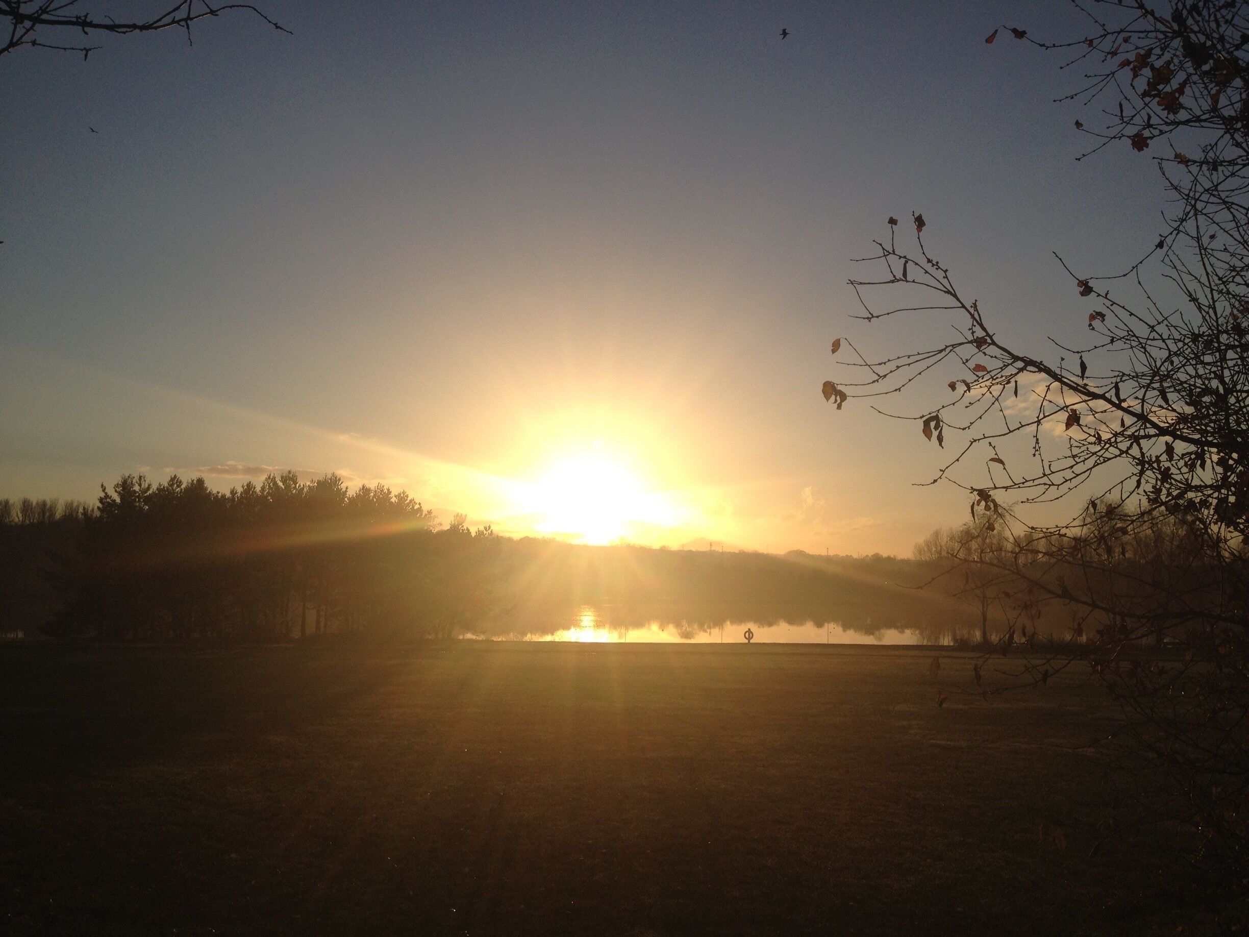 Sunset at strathclyde park