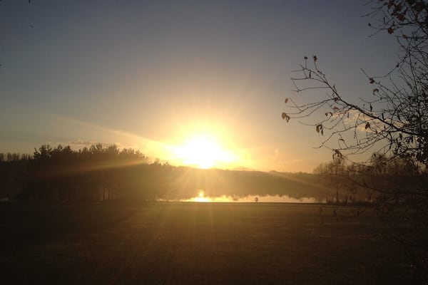 Sunset at strathclyde park