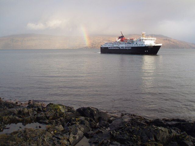 Isle of Mull, Isle of Mull Cal Mac Ferry Isle of Mull, about to dock at Craignure, Isle of Mull. Unfortunately the timetable doesn't allow time to look for the pot of gold across in Kingairloch!