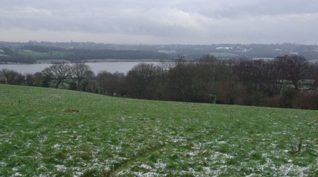 View towards Weir Wood Reservoir From a field not far from Mudbrooks House.