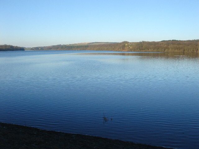 Lower Rivington Reservoir. Taken from the A673, opposite Anderton Manor Farm. Lord Leverhulme's model of Liverpool Castle can be seen in the distance.