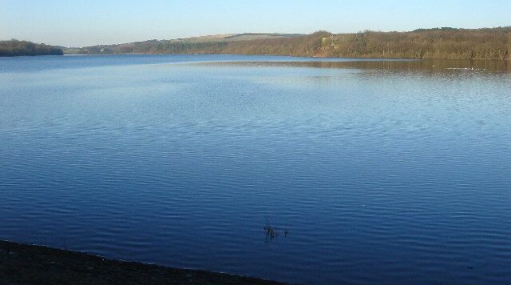 Lower Rivington Reservoir. Taken from the A673, opposite Anderton Manor Farm. Lord Leverhulme's model of Liverpool Castle can be seen in the distance.