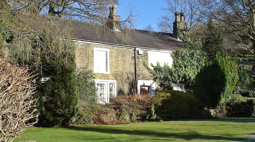 Marklands House, Horwich, Bolton, UK. A 17th-century Grade II listed building. Extension dated 1746 over door.