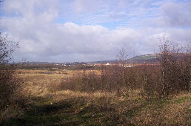 Red Moss, Horwich. Looking from landfill toward the site of the old Lancashire and Yorkshire Locomotive Works.