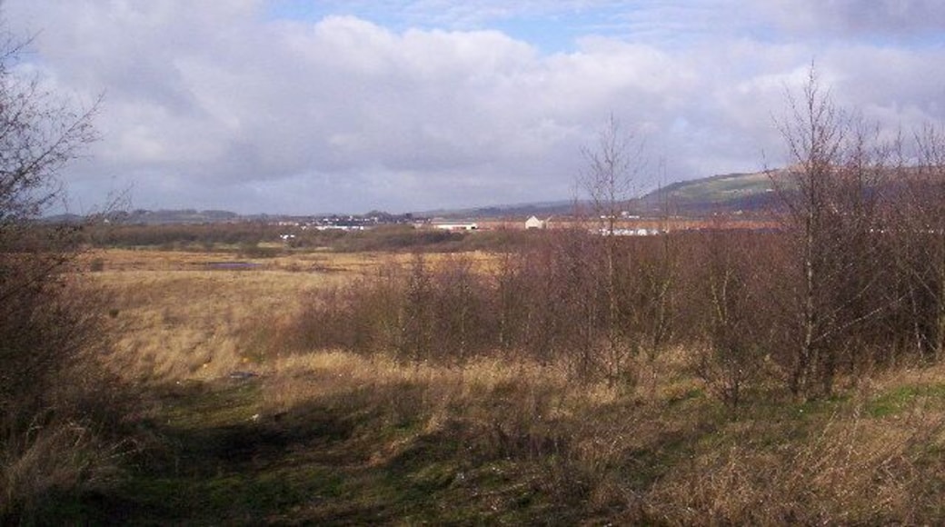 Red Moss, Horwich. Looking from landfill toward the site of the old Lancashire and Yorkshire Locomotive Works.
