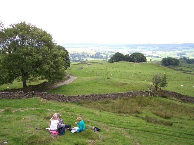 Farm track and stile near Starnthwaite Right of way between Crosthwaite and Lords Lot.