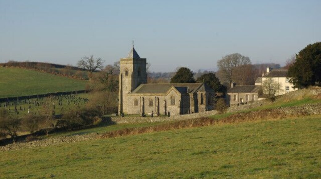 Crosthwaite Church St Mary's Church was rebuilt in 1878. To the right of the church is the popular Punch Bowl Inn.