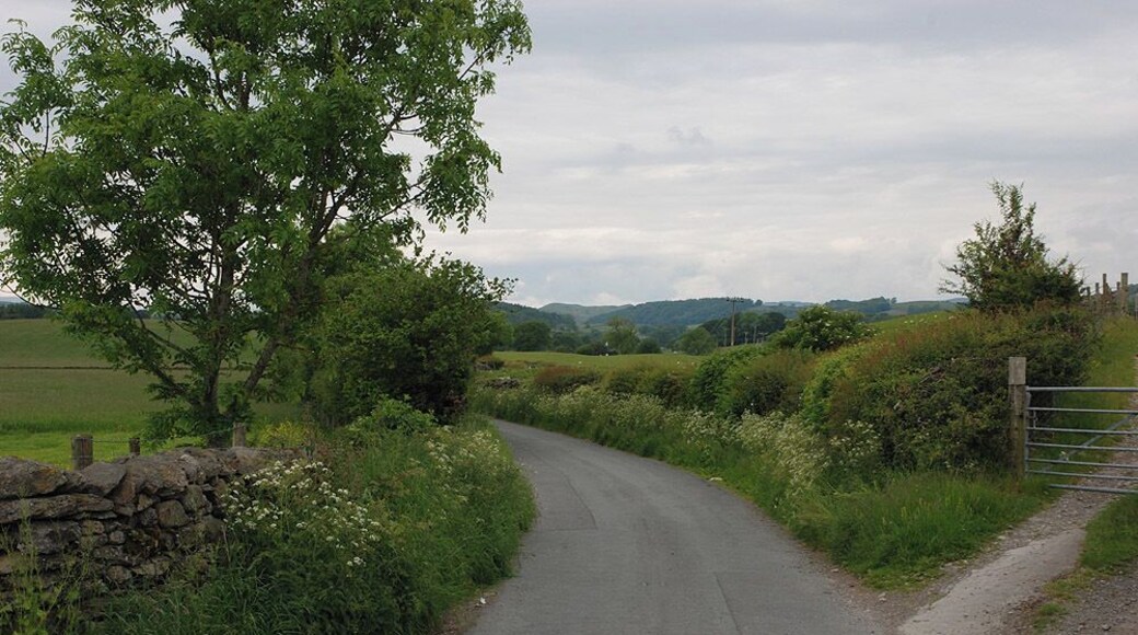 Minor road to Bowston At the junction with Hall Road.