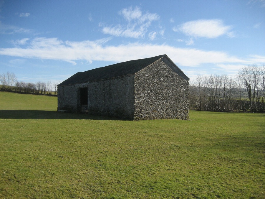 Large Stone Barn near Oakbank This well constructed laithe is passed by the Dales Way.