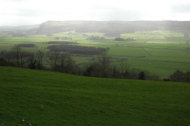 Lyth Valley View across the Lyth Valley from Helsington church.