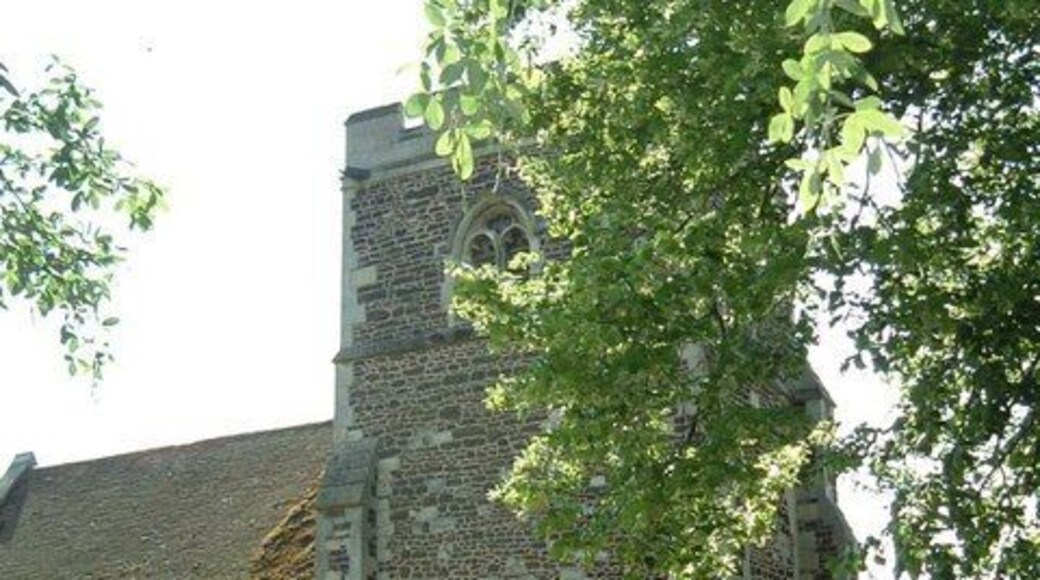 Tilsworth : All Saints Tower. The tower of this little church in Tilsworth exhibits the brown stone (ironstone I think) that is so characteristic of churches from this point in the county northwards - especially around the Ampthill area.