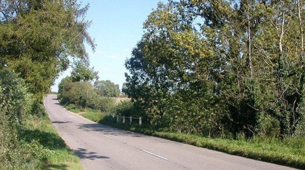 North Kilworth. Stream goes under the B5414 near the Grange.