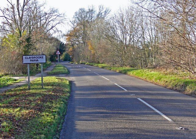 Claybrooke Parva Approaching this small Leicestershire village from the east.