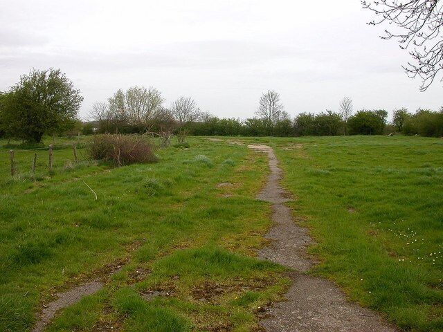 Upper Bruntingthorpe. An old point of access to the aerodrome leads from this small housing estate.